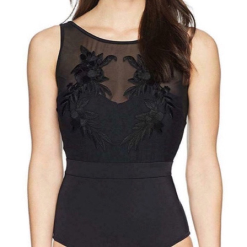 COASTAL BLUE Black One-piece Swimsuit